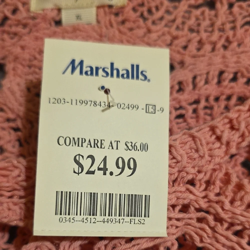 Ultra Pink Coral Crochet Circle-Motif Tunic Top - Picture 5 of 11